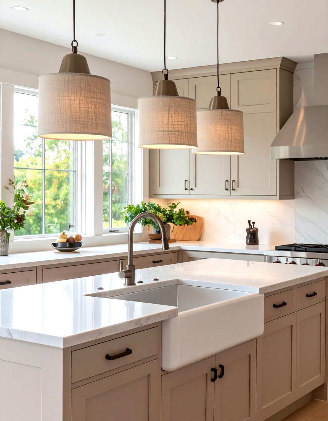 Kitchen Sink Drum Shade Pendant Lighting - 24 Kitchen Sink Lighting Ideas