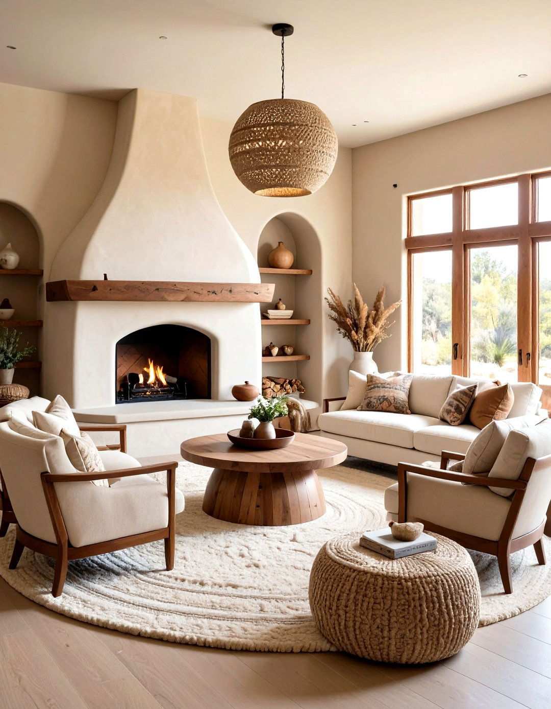 Kiva Fireplace Focal Points - 24 Southwest Interior Design Ideas