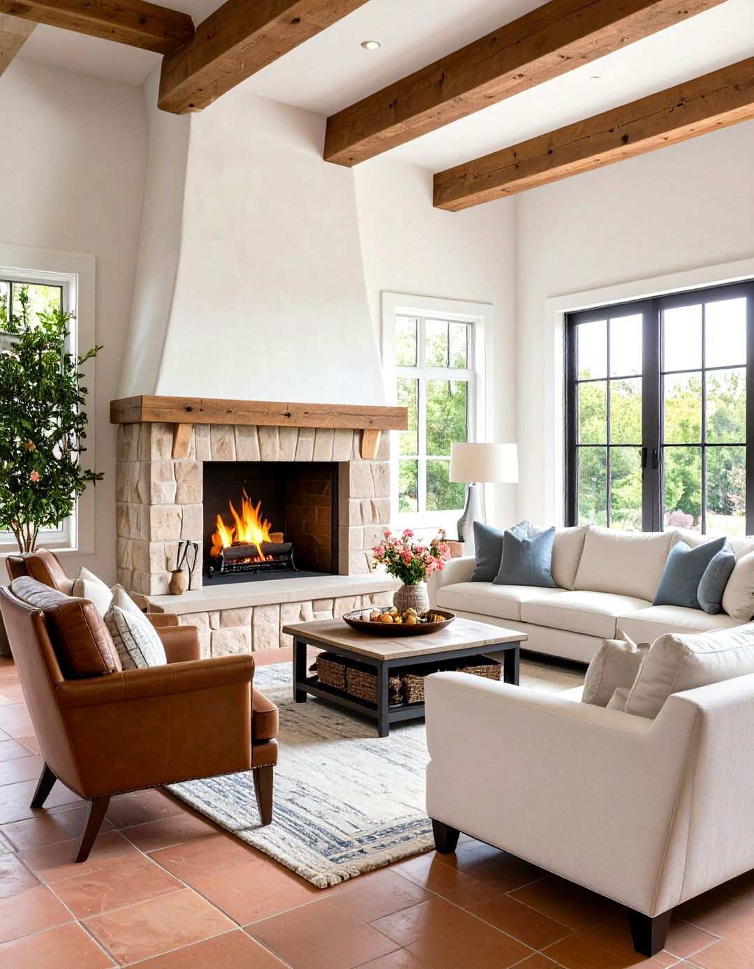 Kiva Fireplace Living Room - 24 Southwest Living Room Ideas