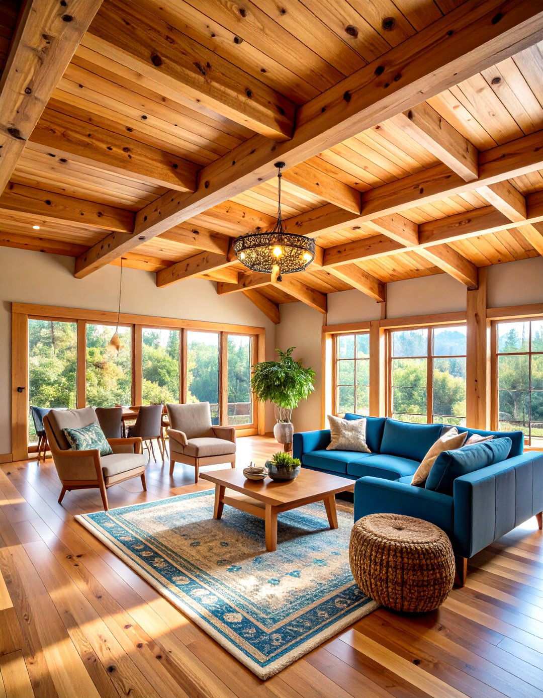 Knotty Pine Ceiling Treatments - 24 Wood Ceiling Ideas