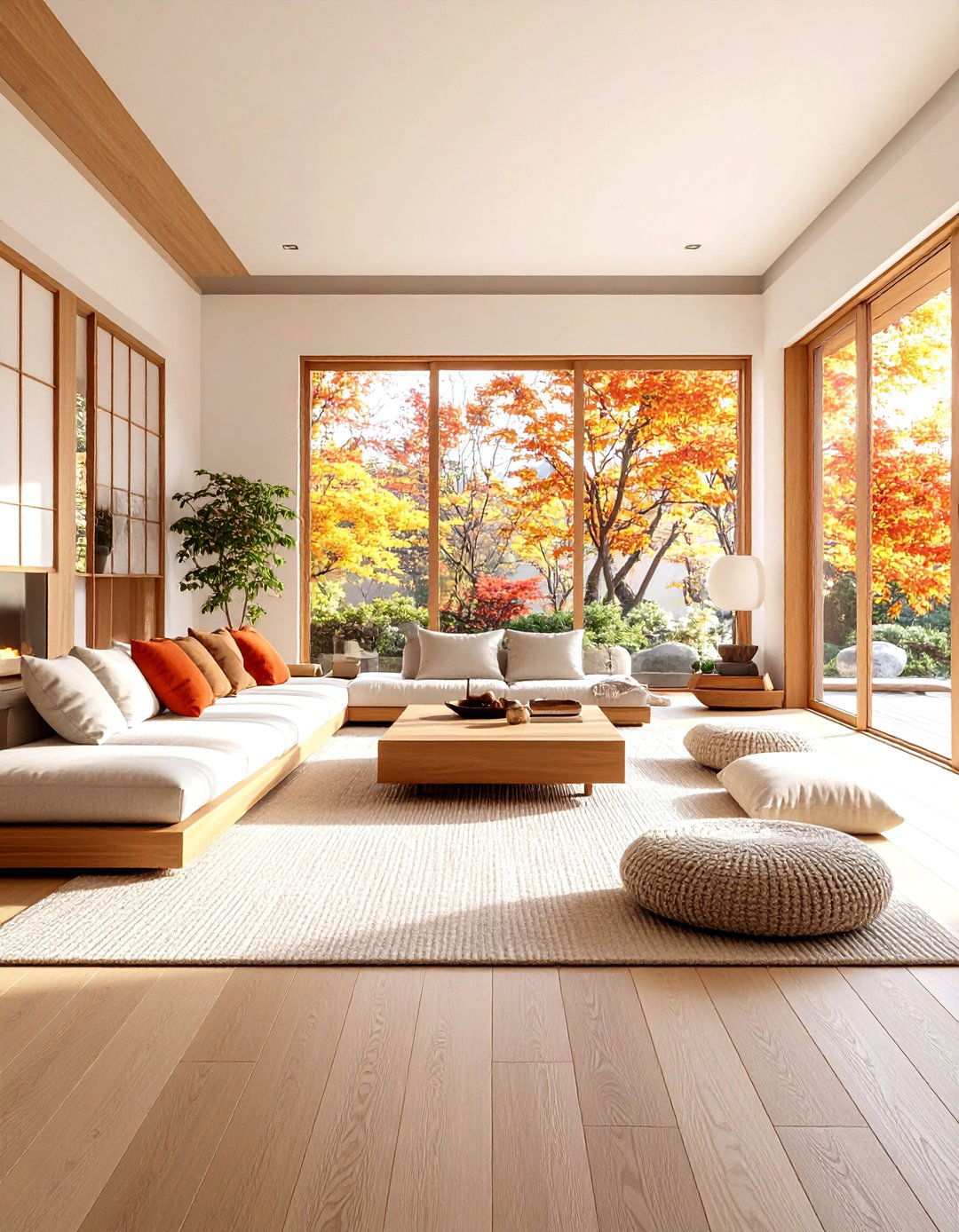 Korean Living Room with Heated Floor Seating Area - 24 Korean Living Room Ideas