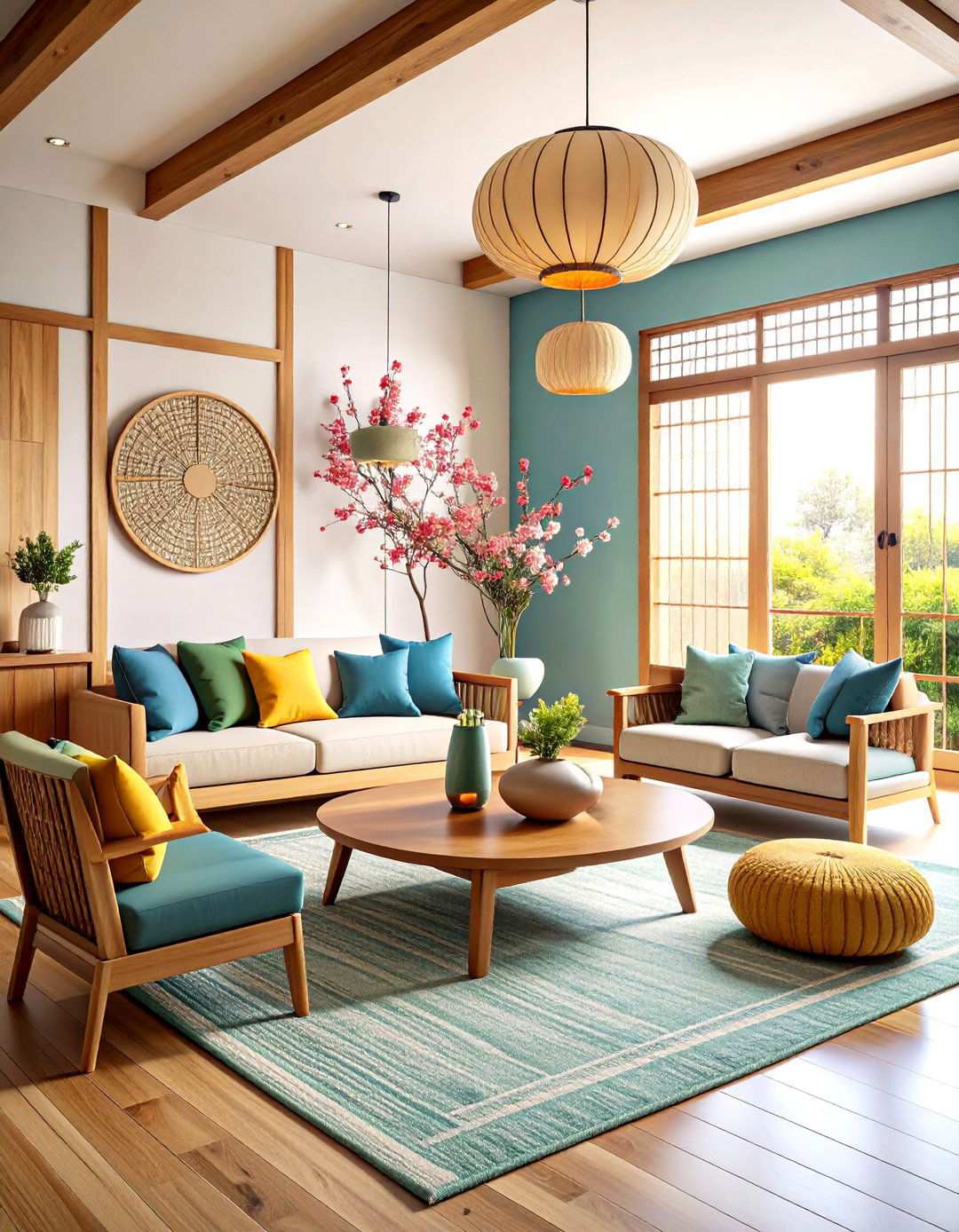 Korean Living Room with Multi Generational Design Elements - 24 Korean Living Room Ideas
