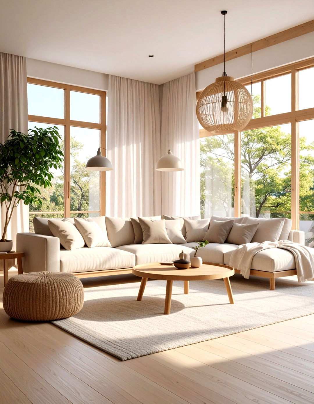 Korean Living Room with Natural Lighting Features - 24 Korean Living Room Ideas