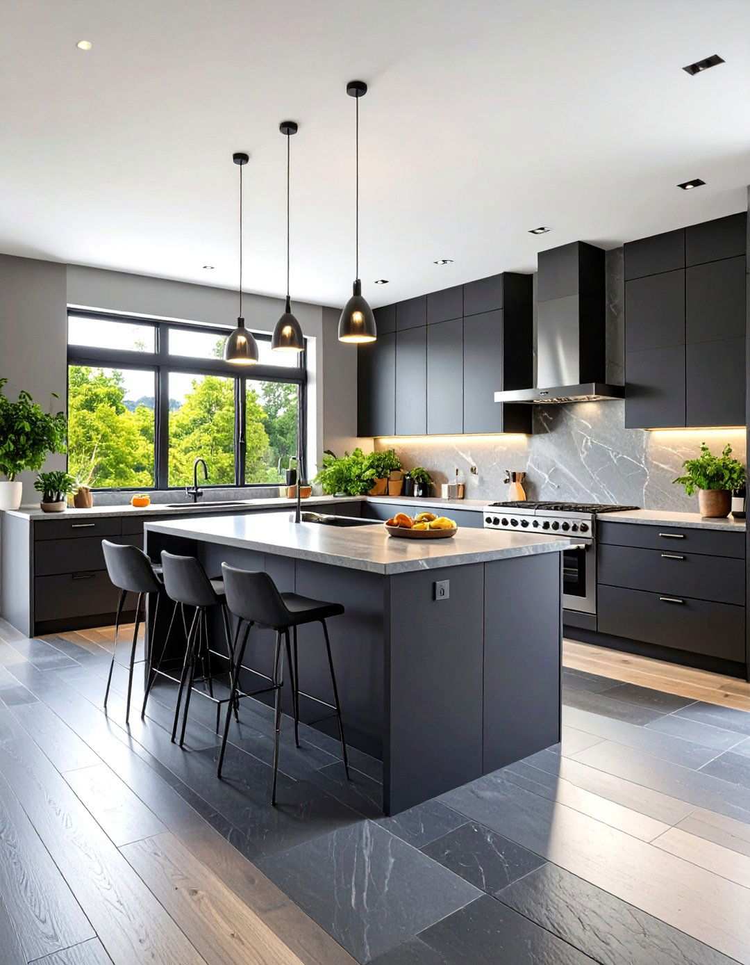 L Shaped Kitchen Slate Installation - 24 Kitchens With Slate Floors