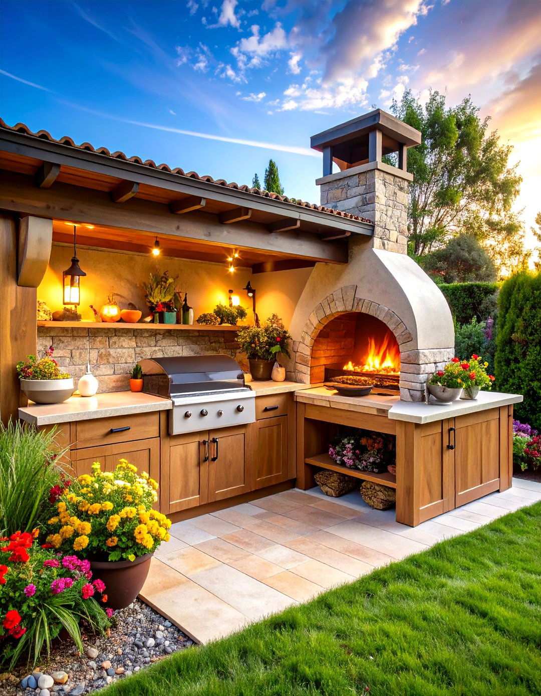L Shaped Pizza Oven Outdoor Kitchen - 24 L Shaped Outdoor Kitchen Ideas