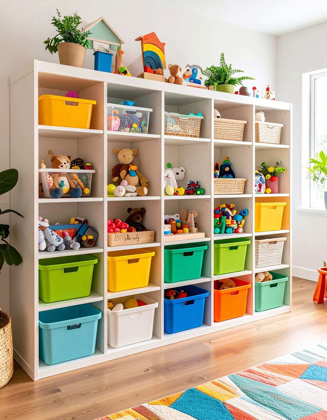 Labeled Bin Systems - 24 Playroom Storage Ideas