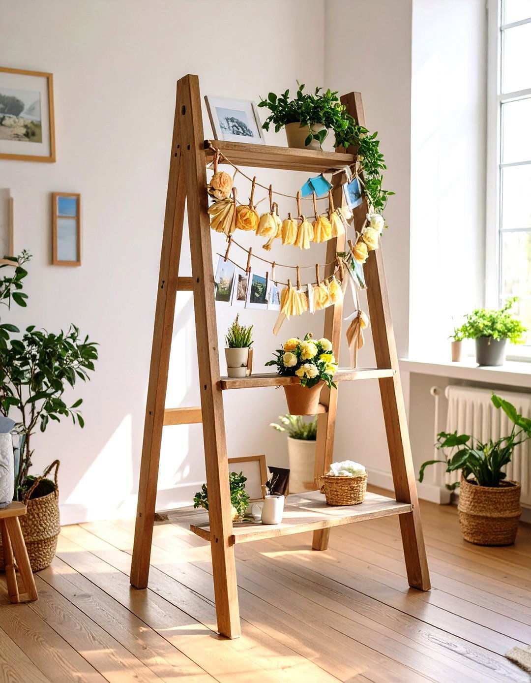 Ladder Display with Changeable Elements - 24 Wall Collage Ideas