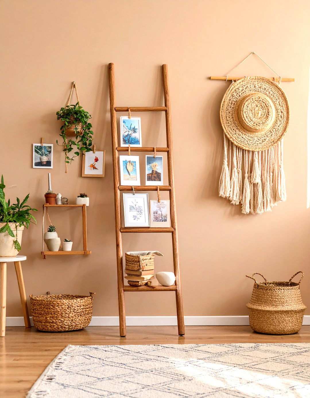 Ladder Photo Display Structure - 24 Photo Display Ideas