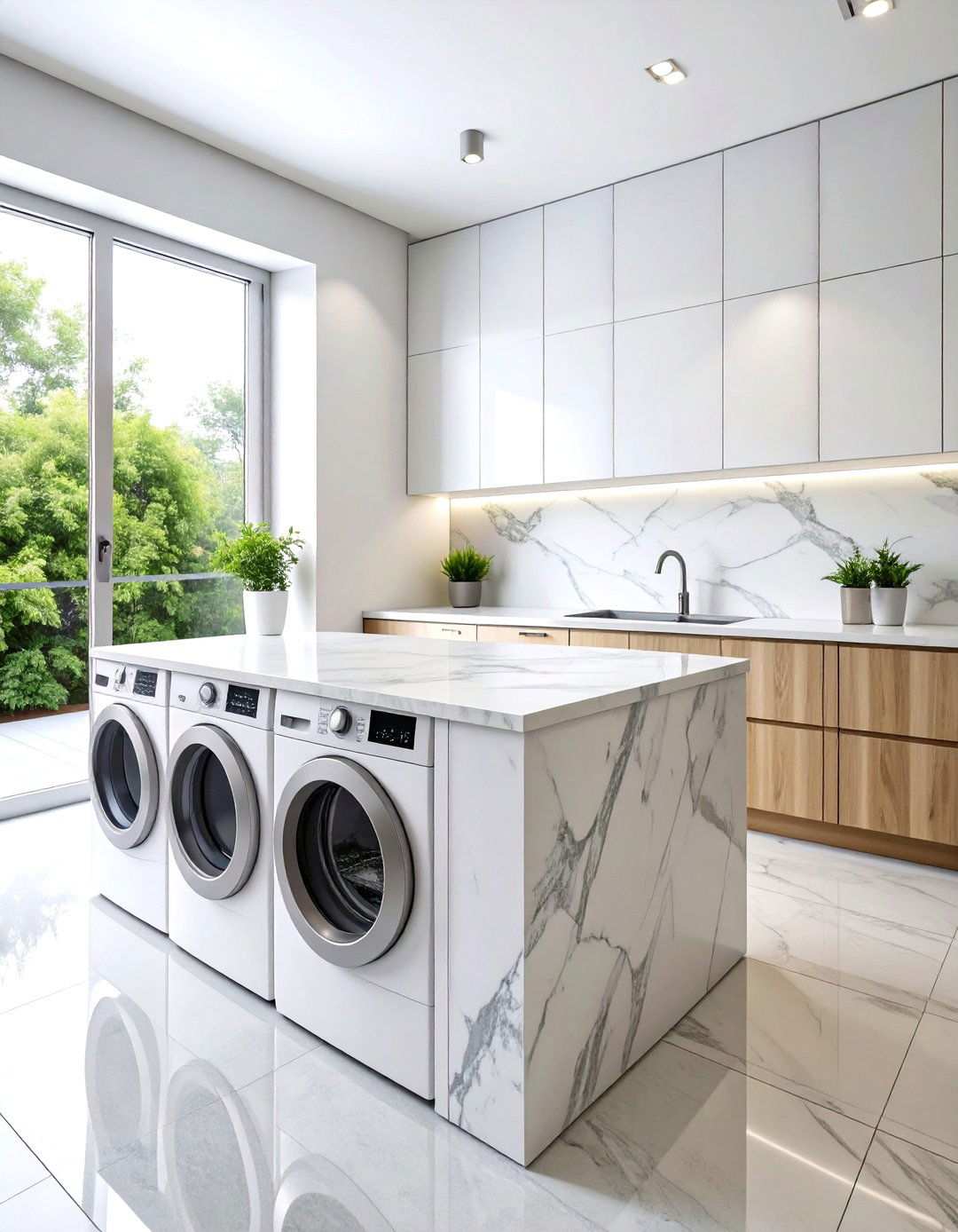 Laminate Surface Countertop - 24 Laundry Room Countertop Ideas