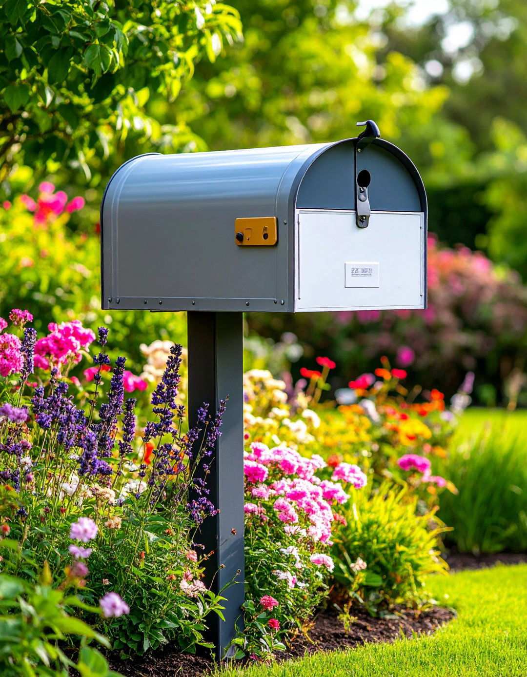 Landscaped Garden Integration - 24 Mailbox Post Ideas