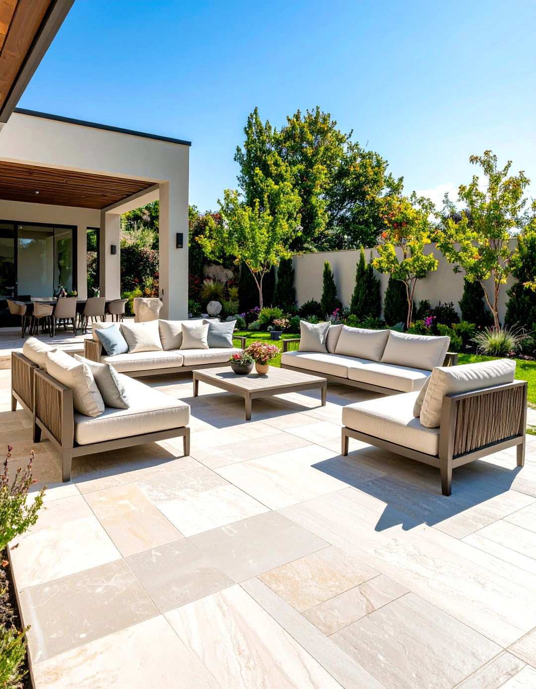 Large Format Stone Slabs - 24 patio tile ideas