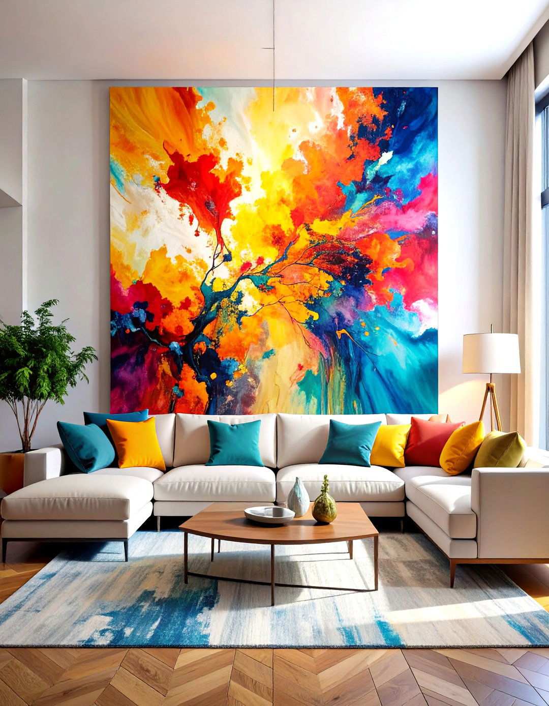 Large Scale Art Installation - 24 living room wall decor ideas
