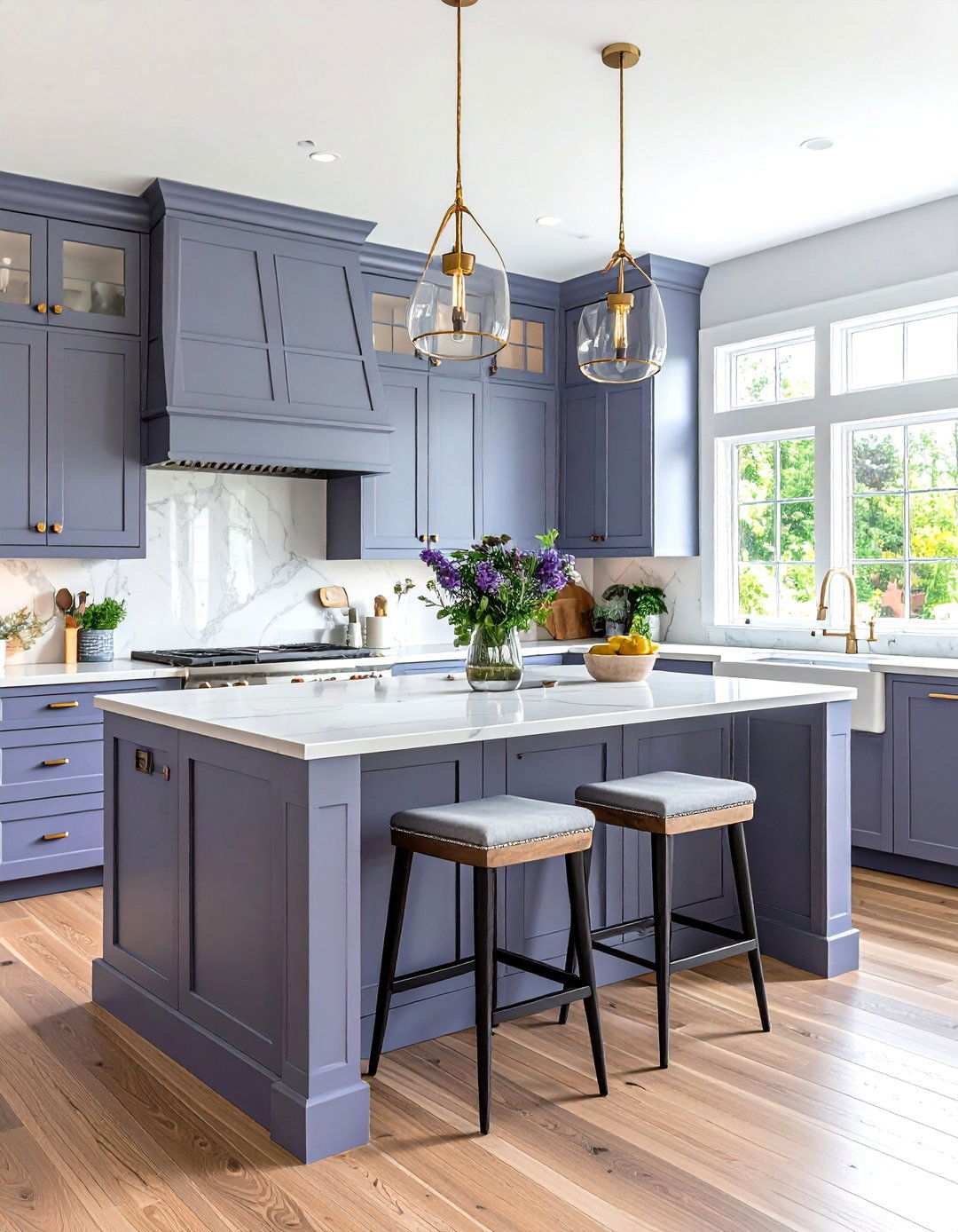 Lavender Gray Kitchen Islands - 24 Kitchen Island Color Ideas