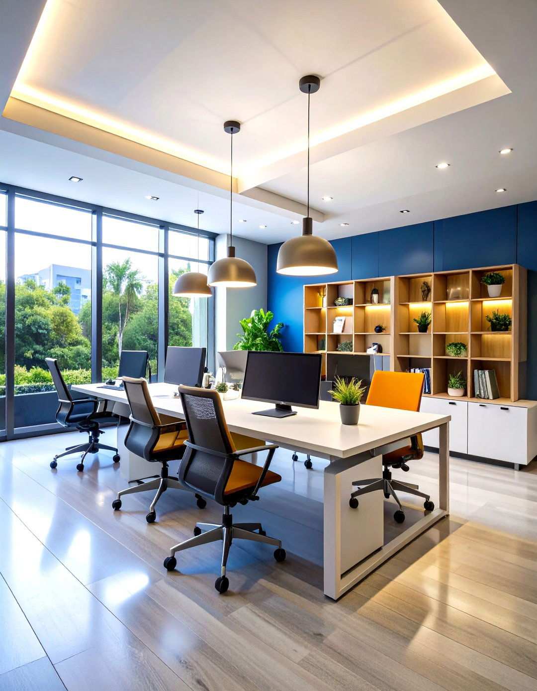 Layered Ambient Lighting Design Scheme - 24 Home Office Lighting Ideas