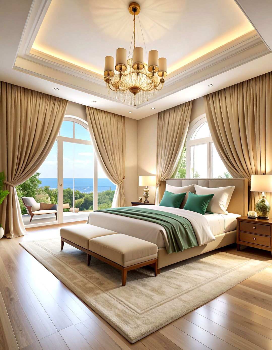 Layered Curtain and Drapery System - 24 High Ceiling Tall Wall Decor Ideas