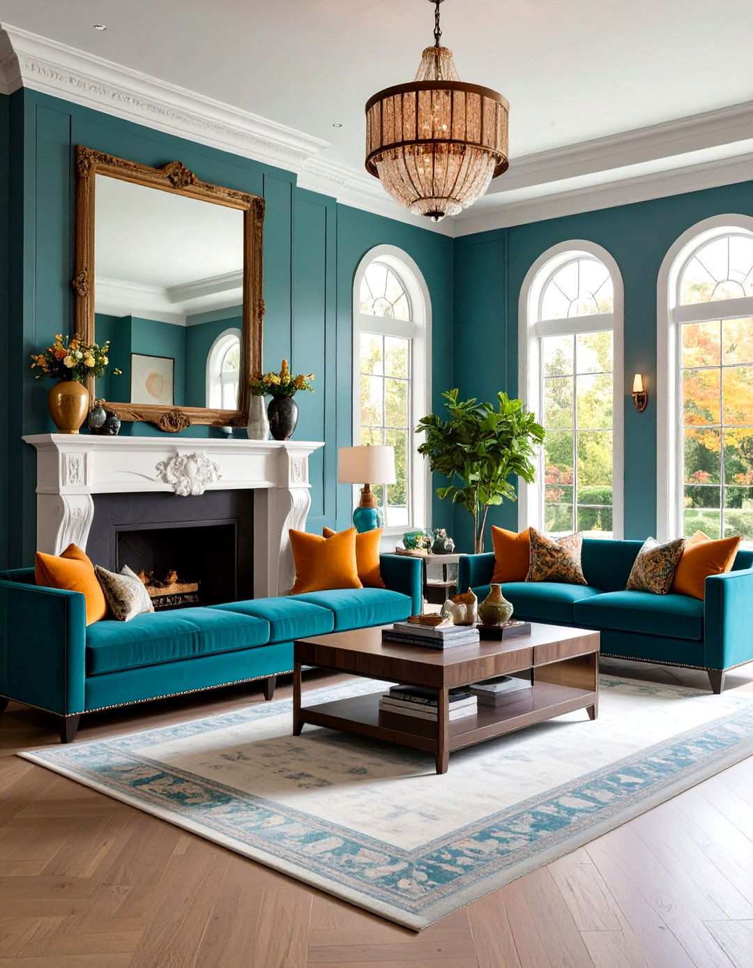 Layered Mantel Mirror Styling - 24 Living Room Mirror Ideas