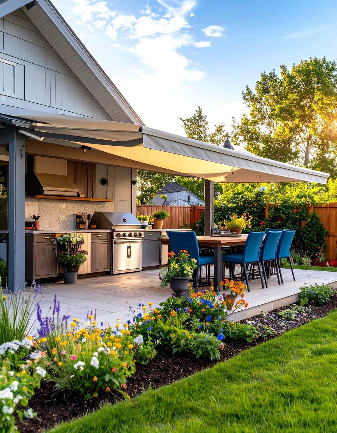 Lean To Attached Awning - 24 Outdoor Kitchen Roof Ideas