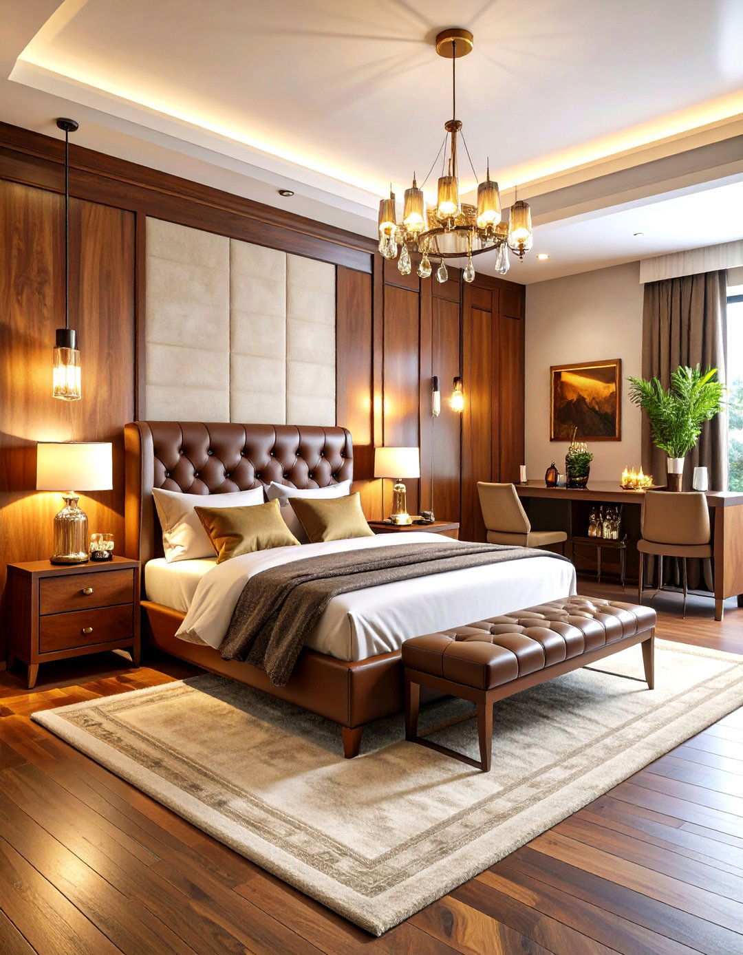 Leather and Whiskey Lounge Bedroom - 24 Man Cave Bedroom Ideas