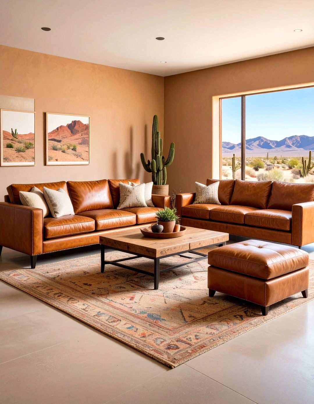 Leather Furniture Comfort - 24 Southwest Interior Design Ideas