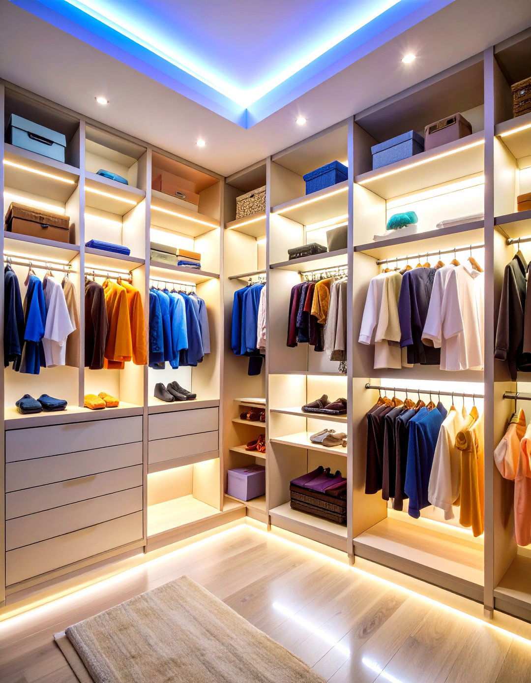 LED Lighting Enhancement - 24 Small Closet Storage Ideas