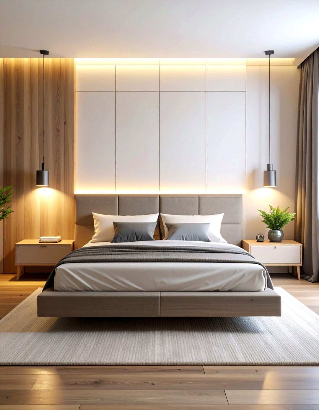 LED Strip Behind Headboard - 24 Neon Bedroom Ideas