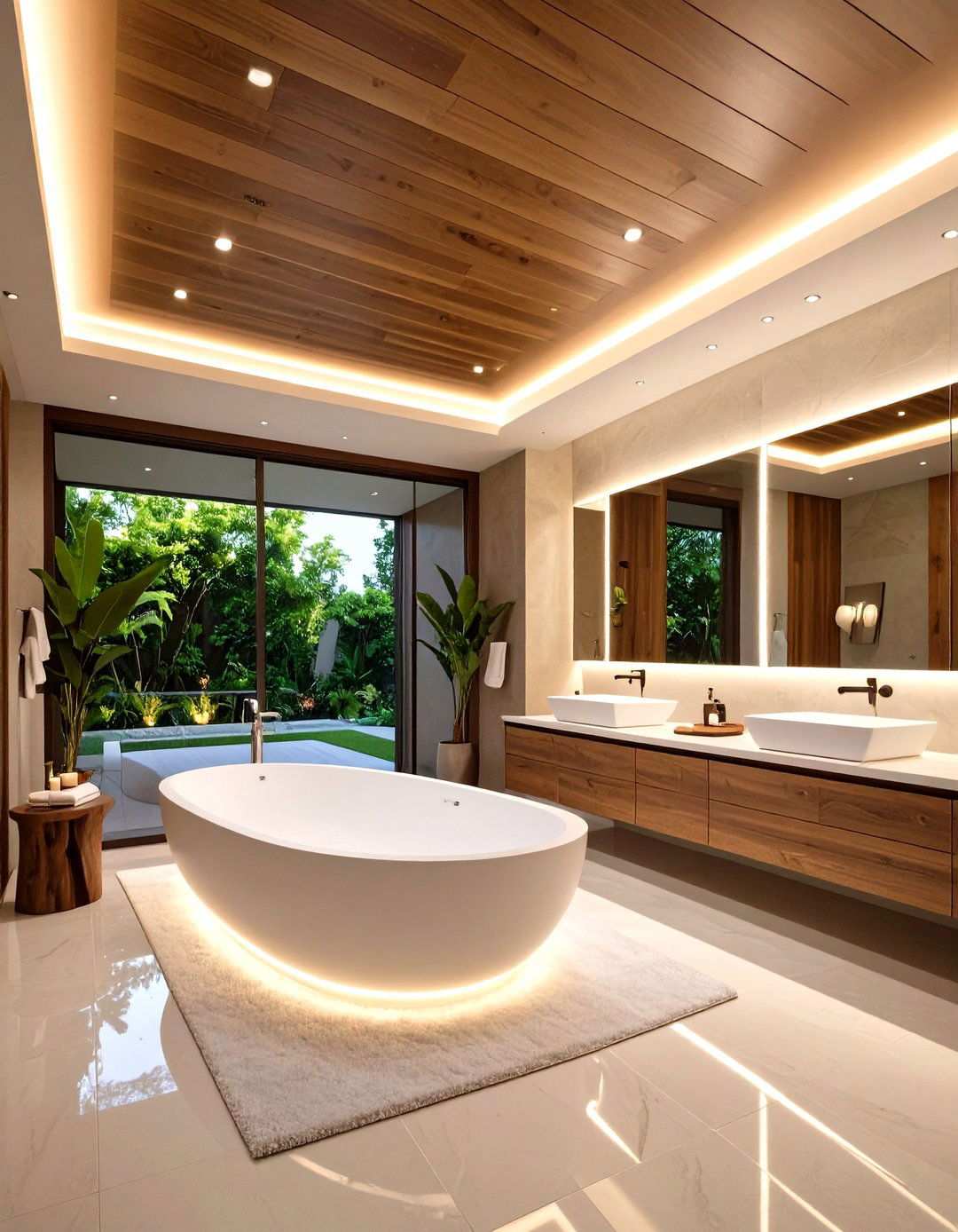 LED Strip Modern Bathroom Ceiling Design - 24 Pop Ceiling Design Ideas