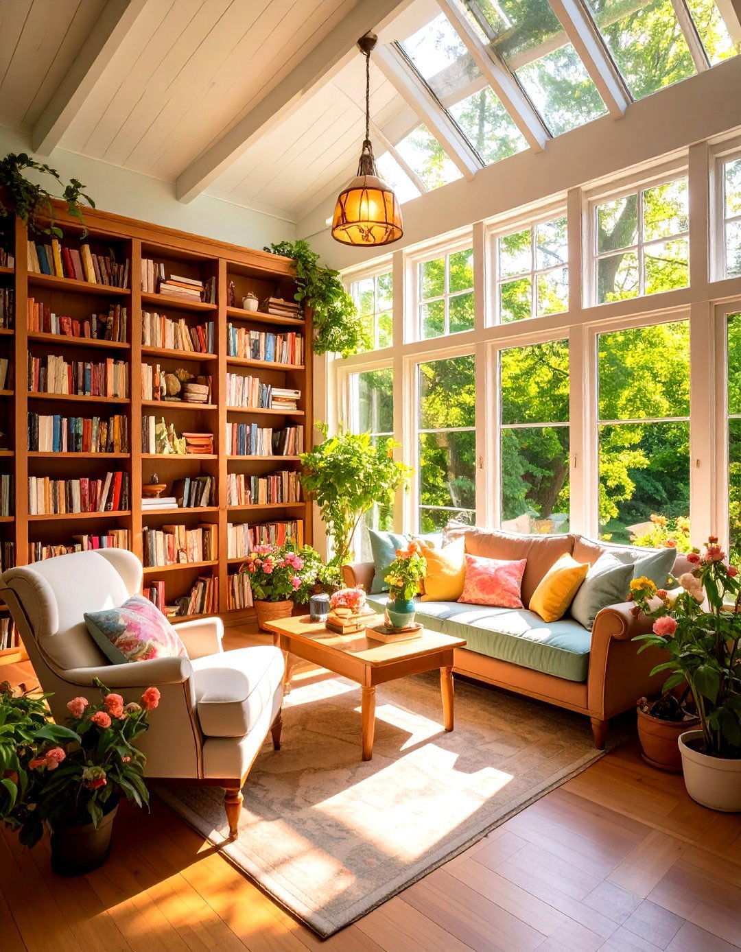 Library and Book Storage Haven - 24 Small Sunroom Ideas