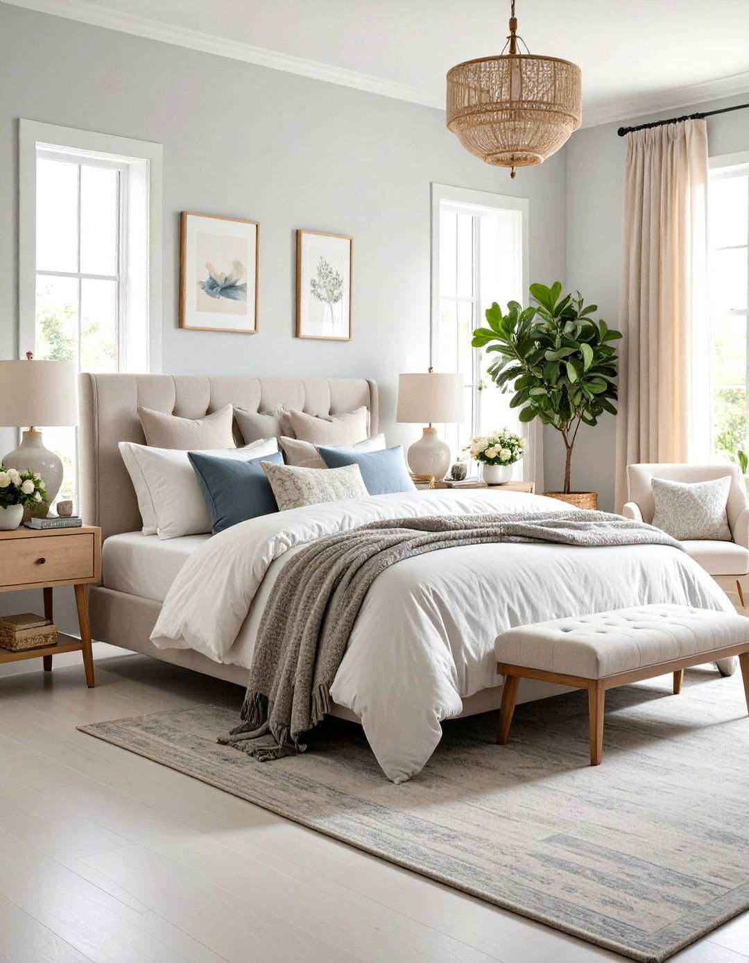 Light Color Palettes - 24 Small Guest Bedroom Ideas