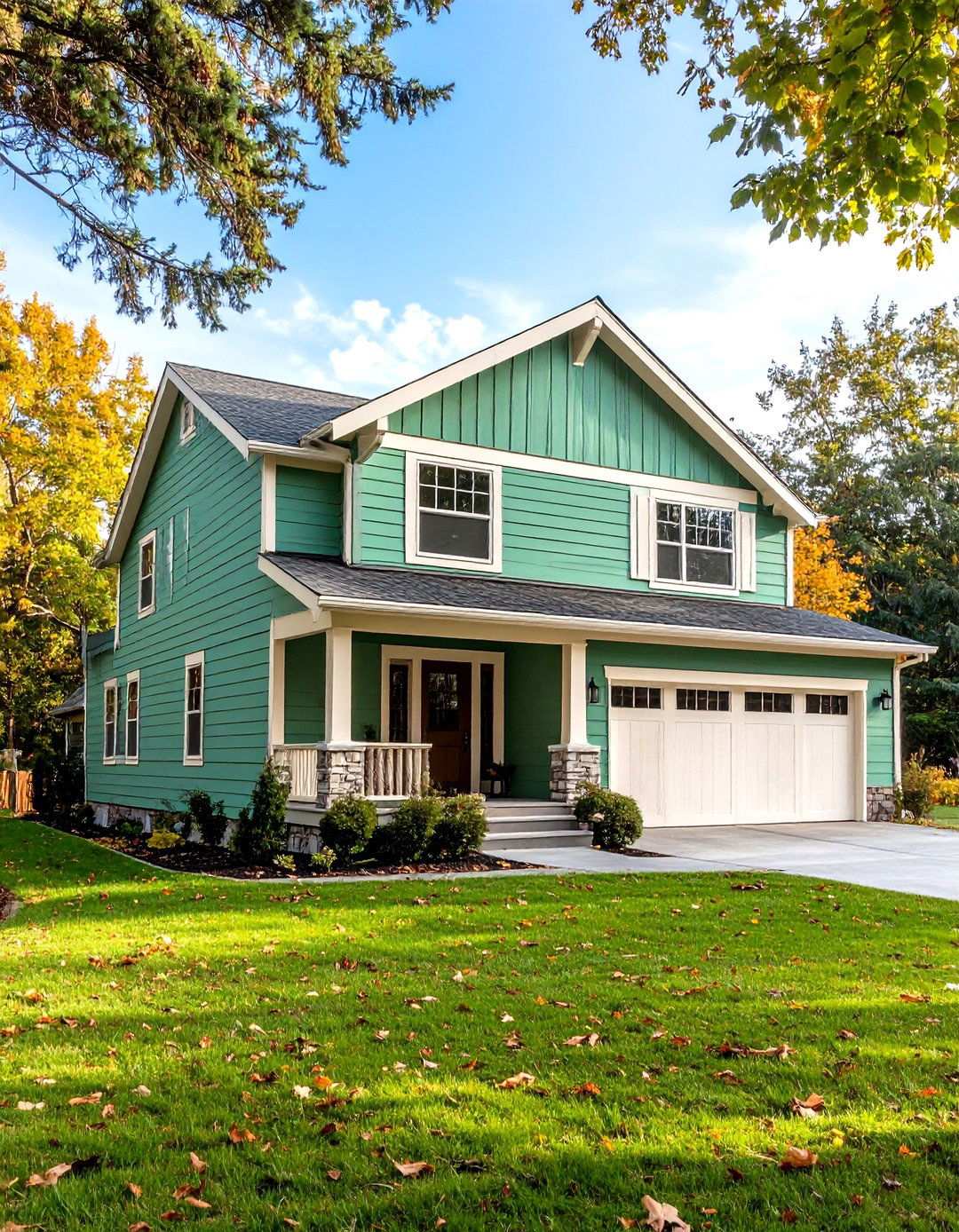 Light Green Ranch Style Home - 24 Light Green House Exterior Ideas