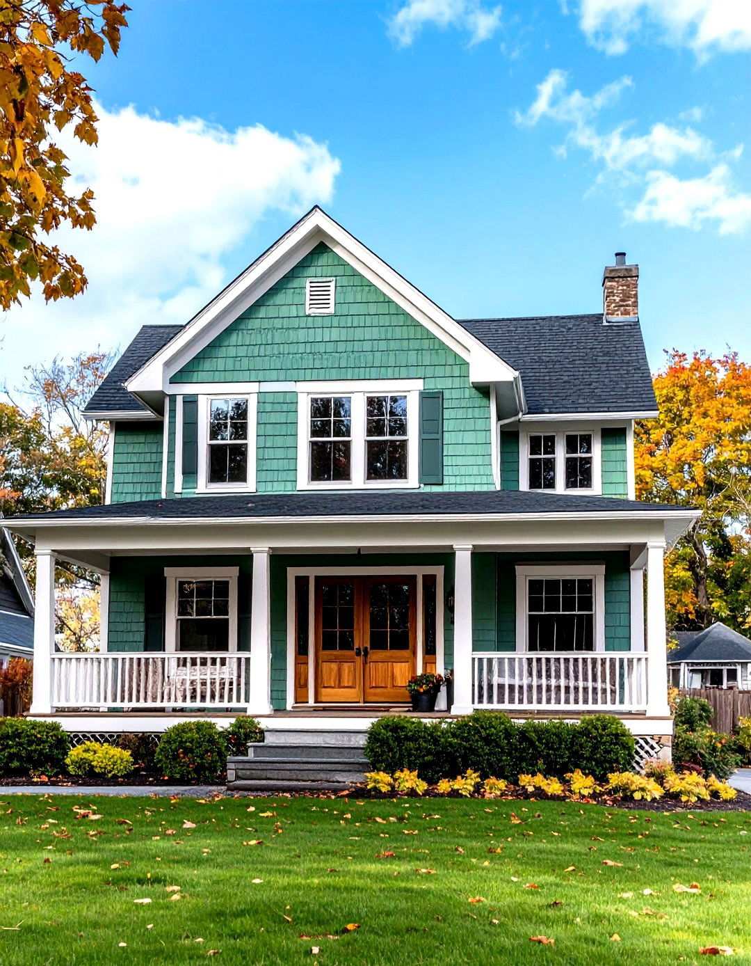 Light Green Shingle Style Home - 24 Light Green House Exterior Ideas