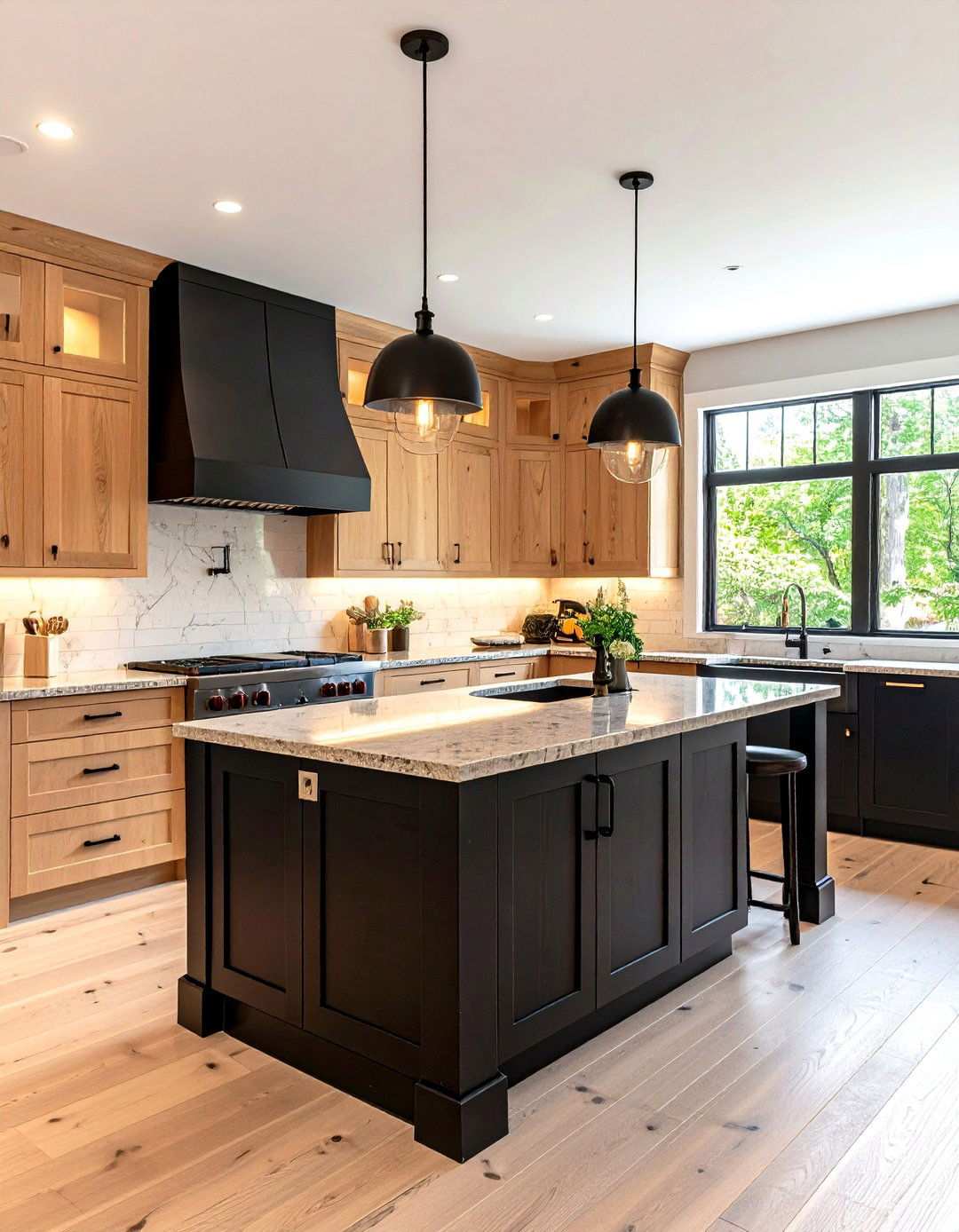 Light Oak Cabinets with Black Appliances - 24 What Color Cabinets Go With Black Appliances