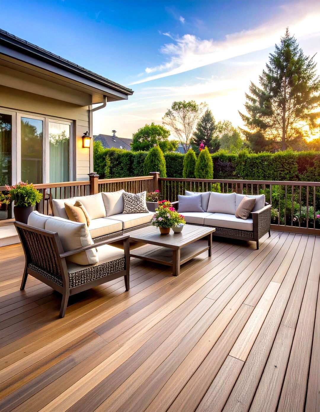 Light Taupe and Dark Bronze Harmony - 24 Two Tone Deck Color Schemes