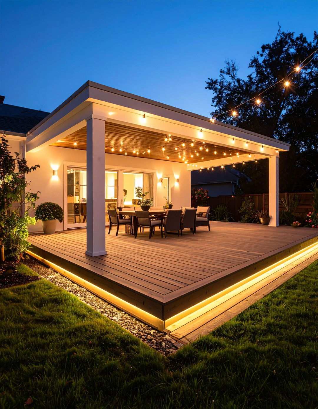 Lighting Feature Platform Deck - 24 Platform Deck Ideas