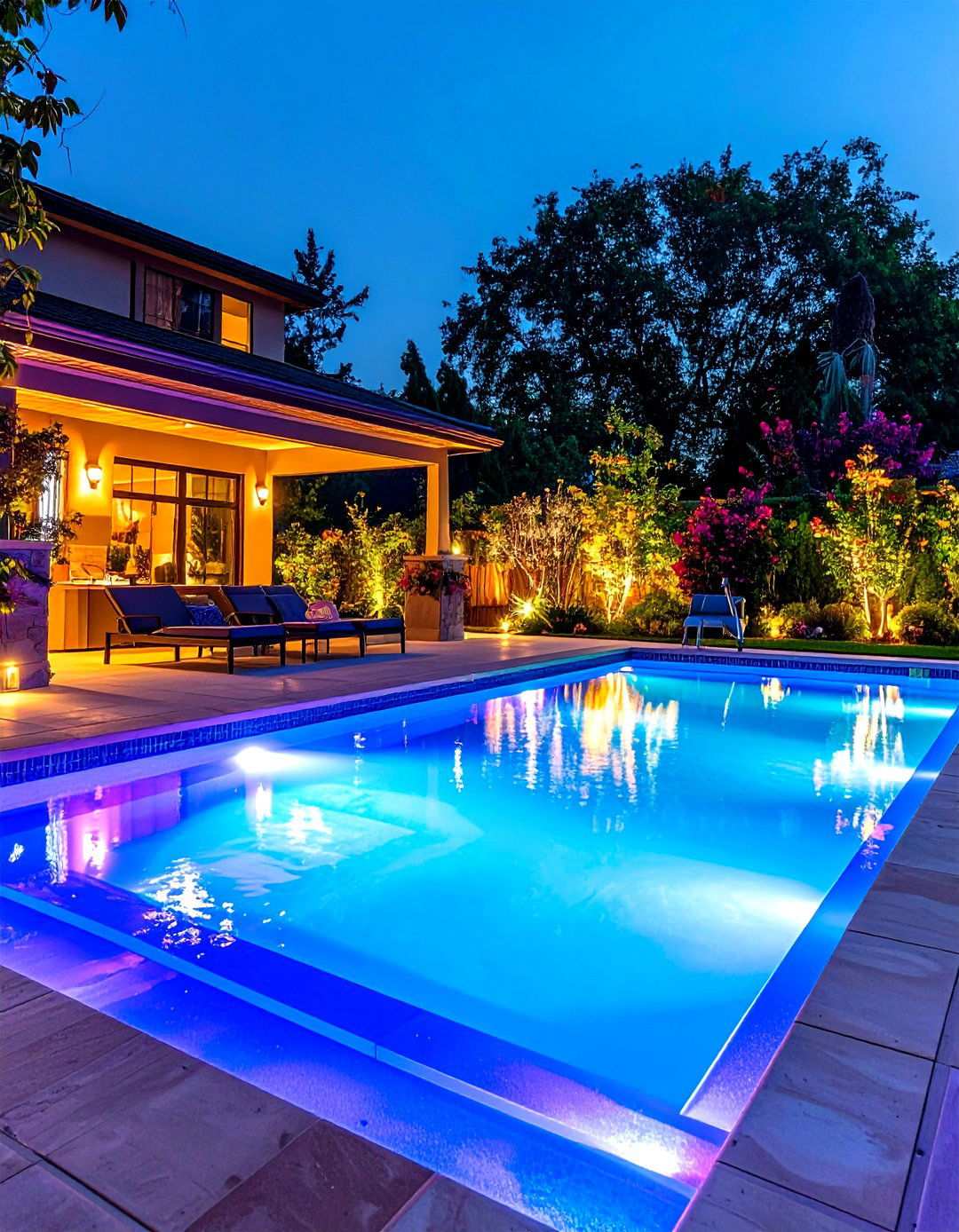 Lighting Spectacular Pool Design - 24 Semi Inground Pool Ideas