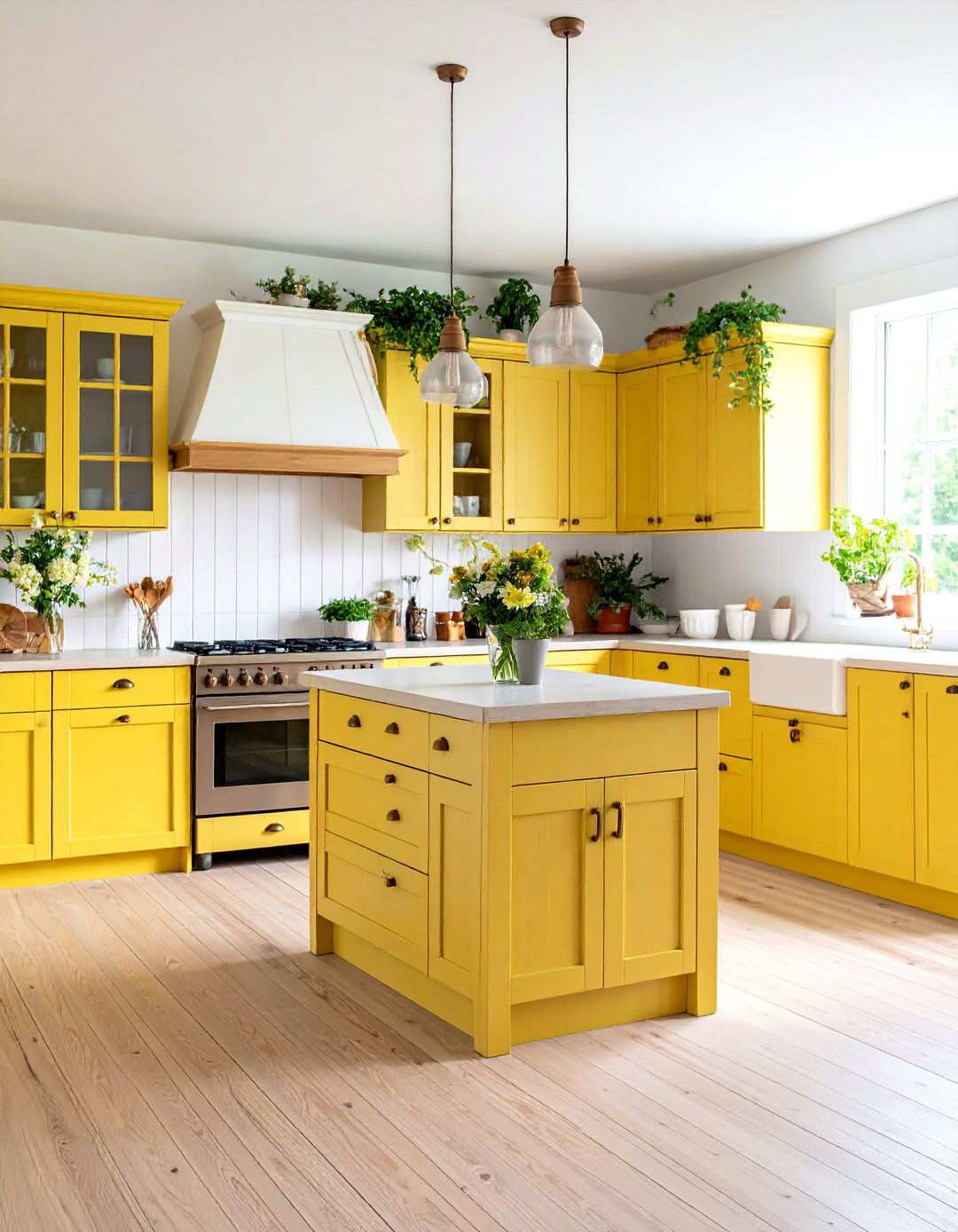 Lime Washed Oak Kitchen Planks - 24 Light Wood Floor Kitchen Ideas