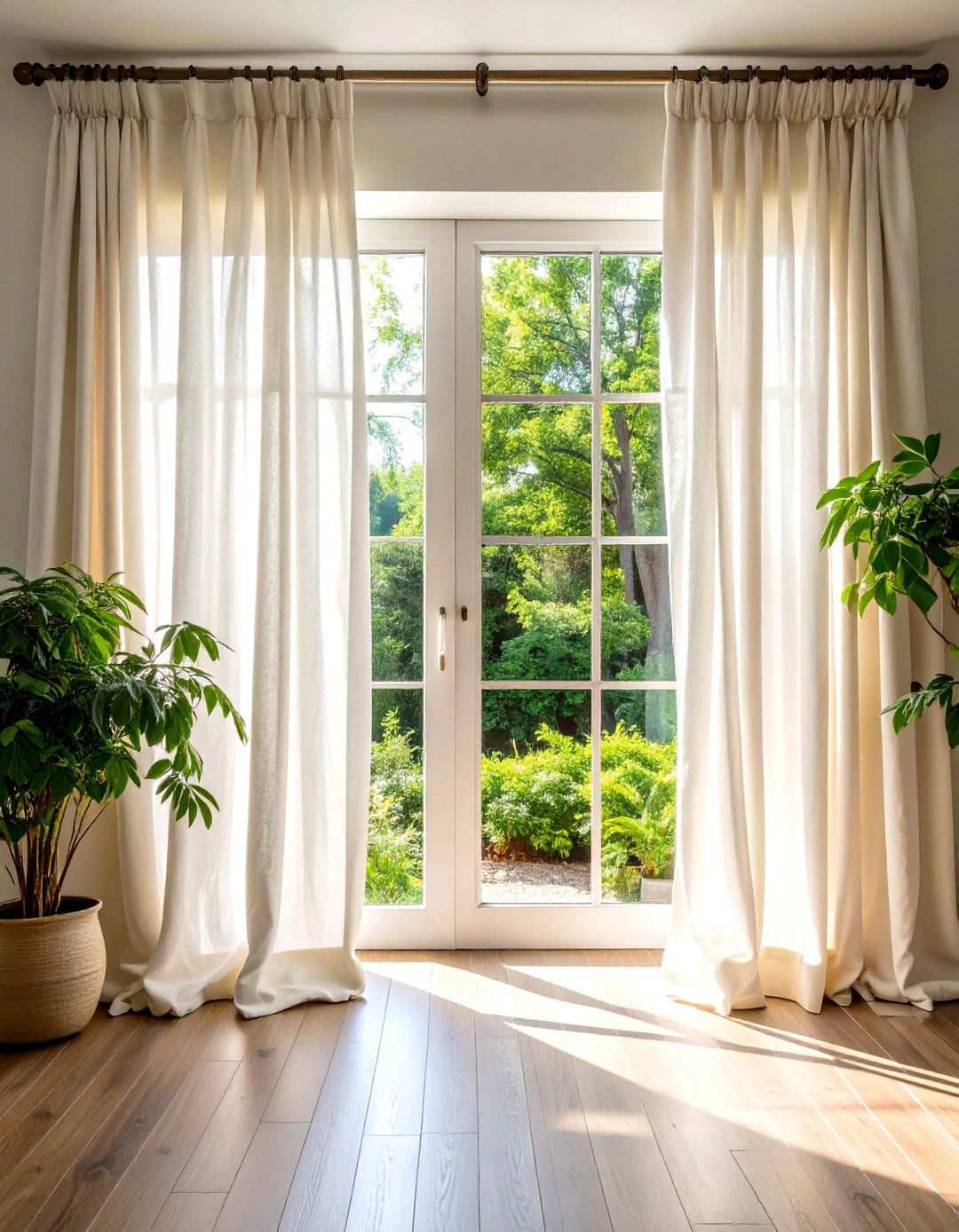 Linen Window Treatments - 24 Scandinavian Entryway Ideas