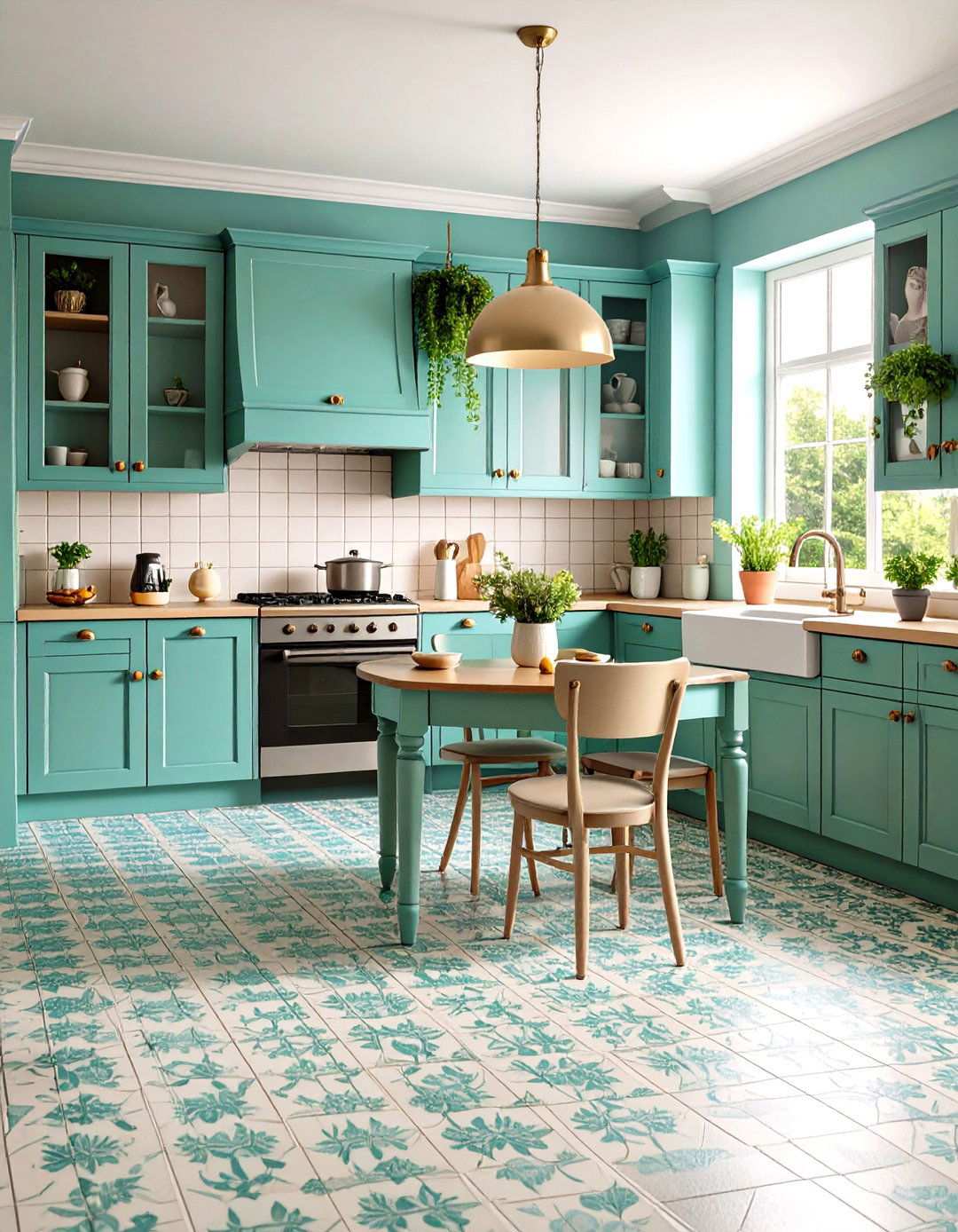 Linoleum Pattern Vintage Kitchen - 24 Vintage Kitchen Ideas