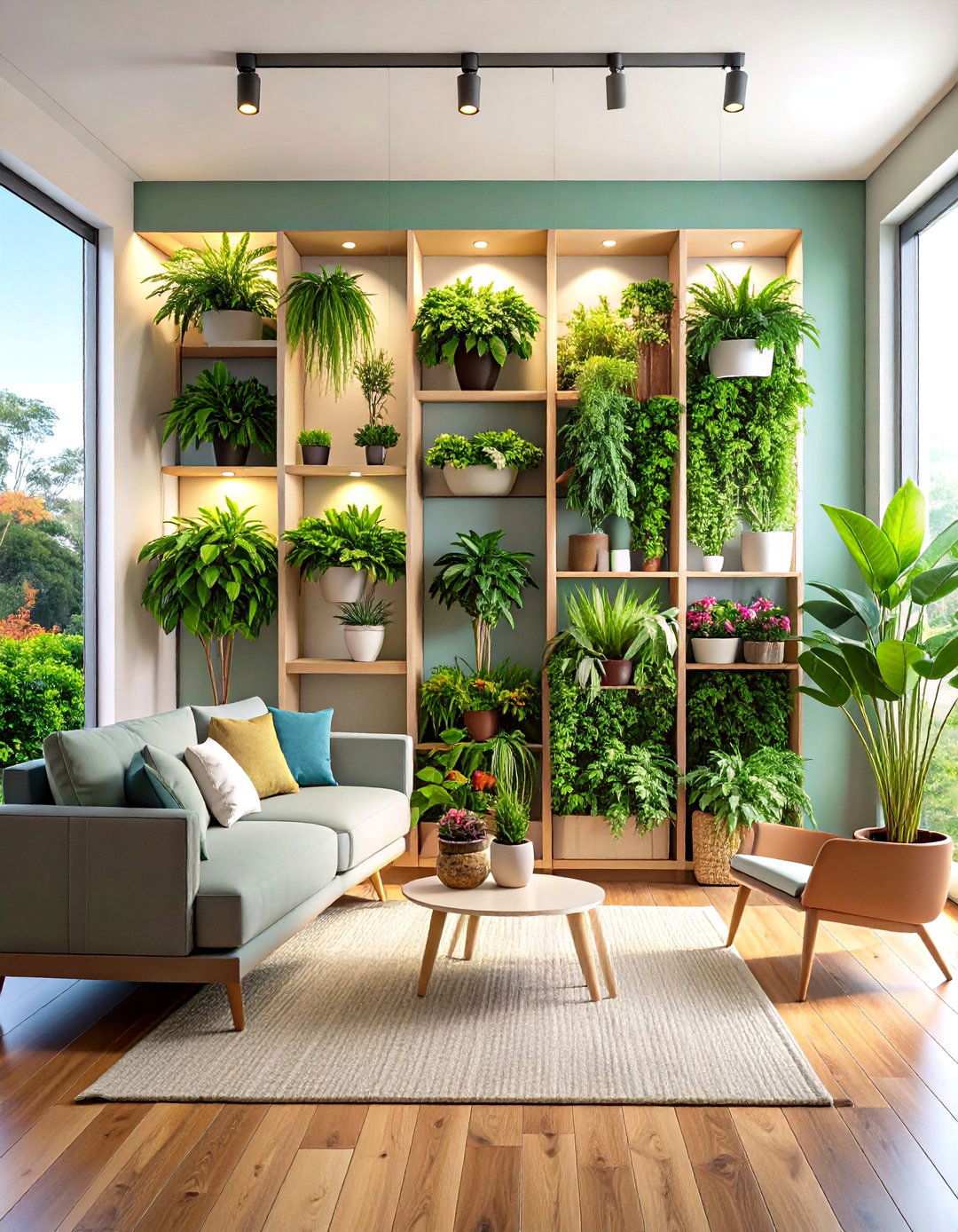Living Room Plant Display Niche - 24 Wall Niche Ideas