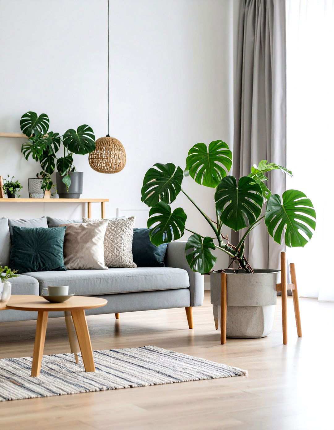 Living Room Statement Plant Arrangements - 24 Ways Decorating With Plants
