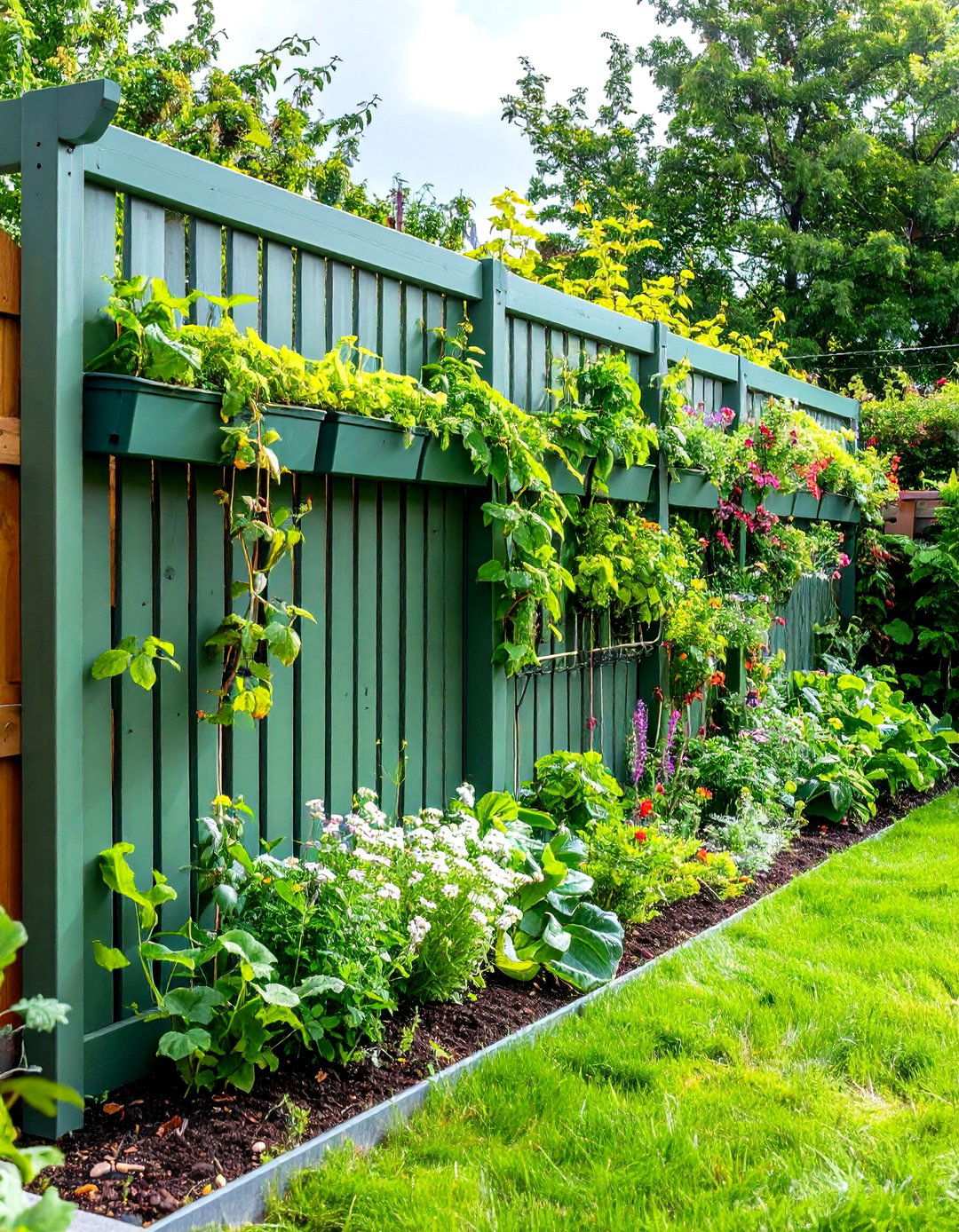 Living Sage Green Fence Wall - 24 Sage Green Garden Fence Ideas