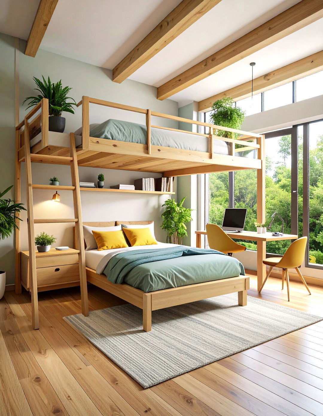 Loft Bed Studio Layout - 24 Studio Apartment Ideas