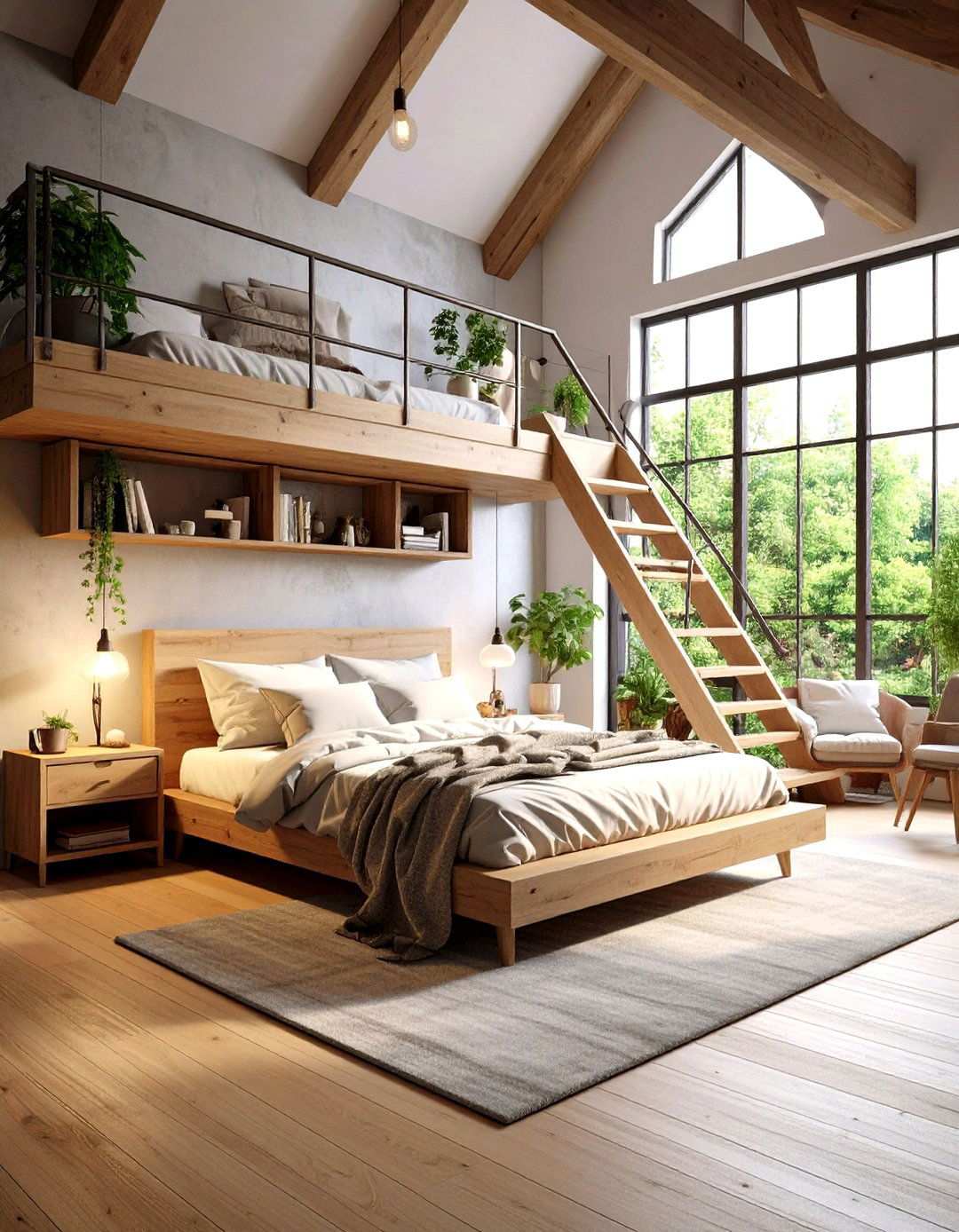 Loft Bedroom Design with Storage Integration - 24 Tiny House Design Ideas