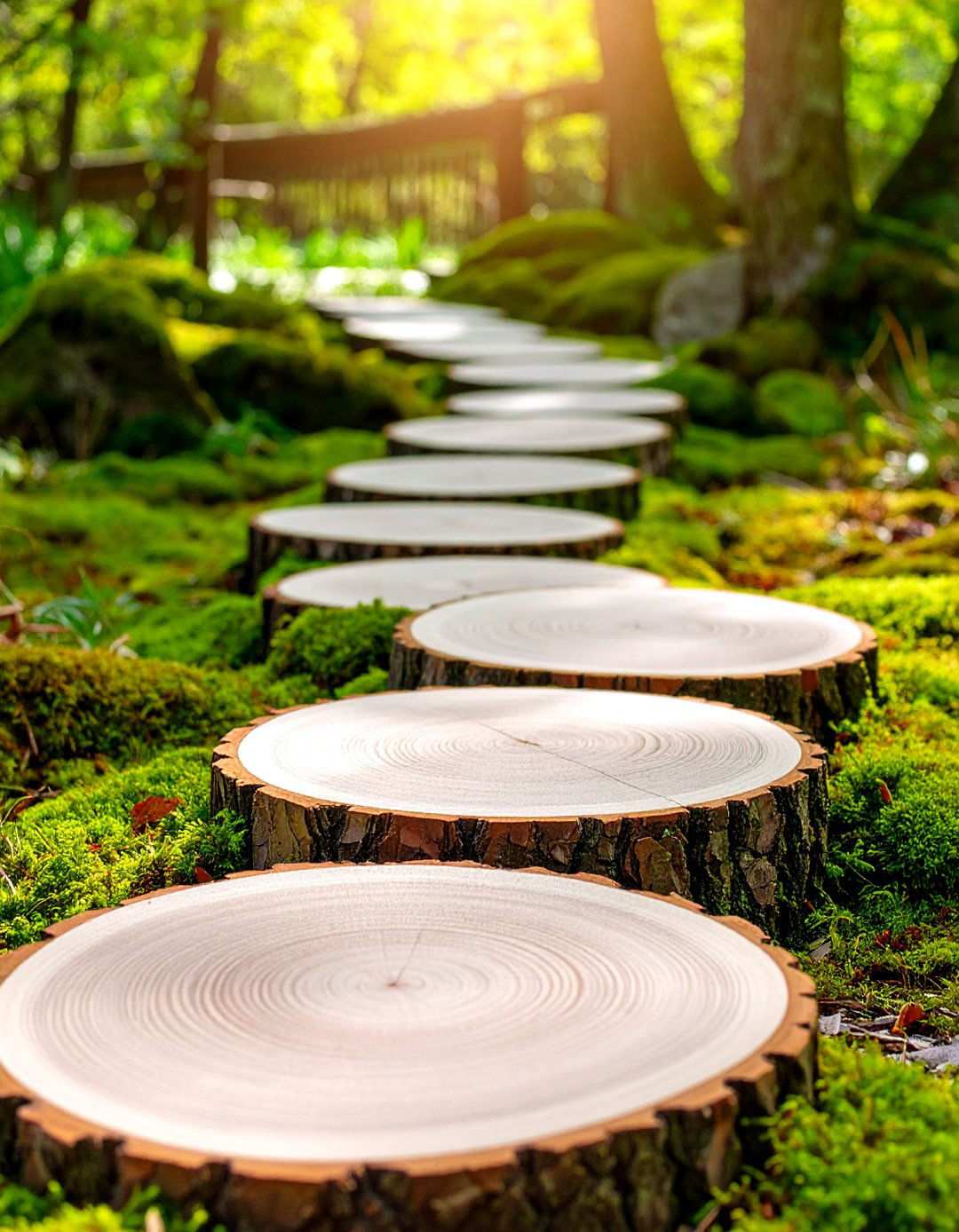 Log Slice Woodland Walkways - 24 Natural Walkway Ideas