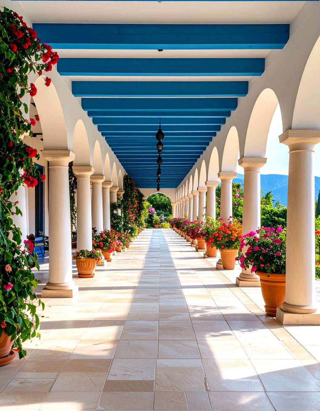 Loggia Design with Covered Outdoor Corridors - 24 Mediterranean House Exterior Ideas