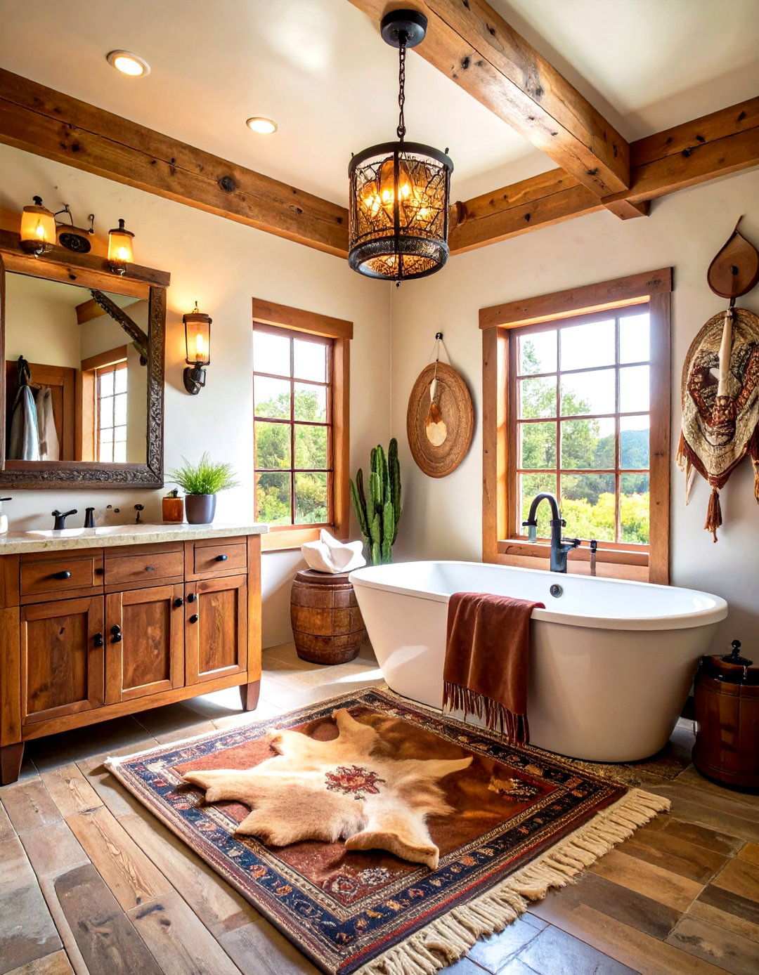 Longhorn and Cattle Ranch Western Bathroom Theme - 24 Western Bathroom Ideas