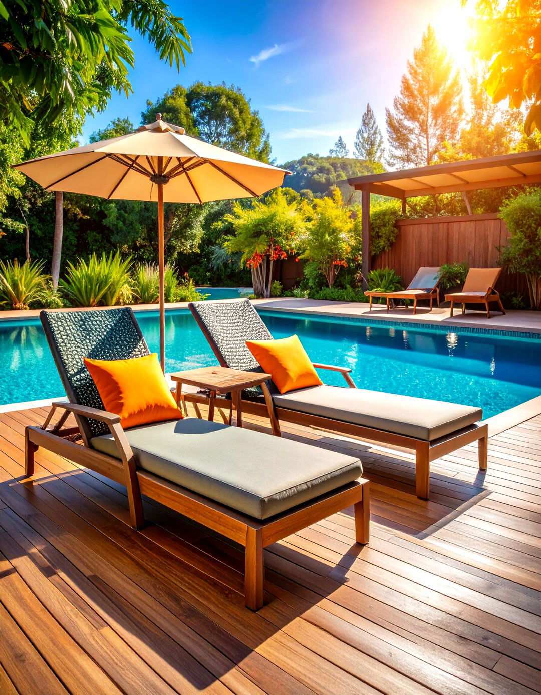 Lounge Chair Poolside Setup - 24 Outdoor Seating Ideas
