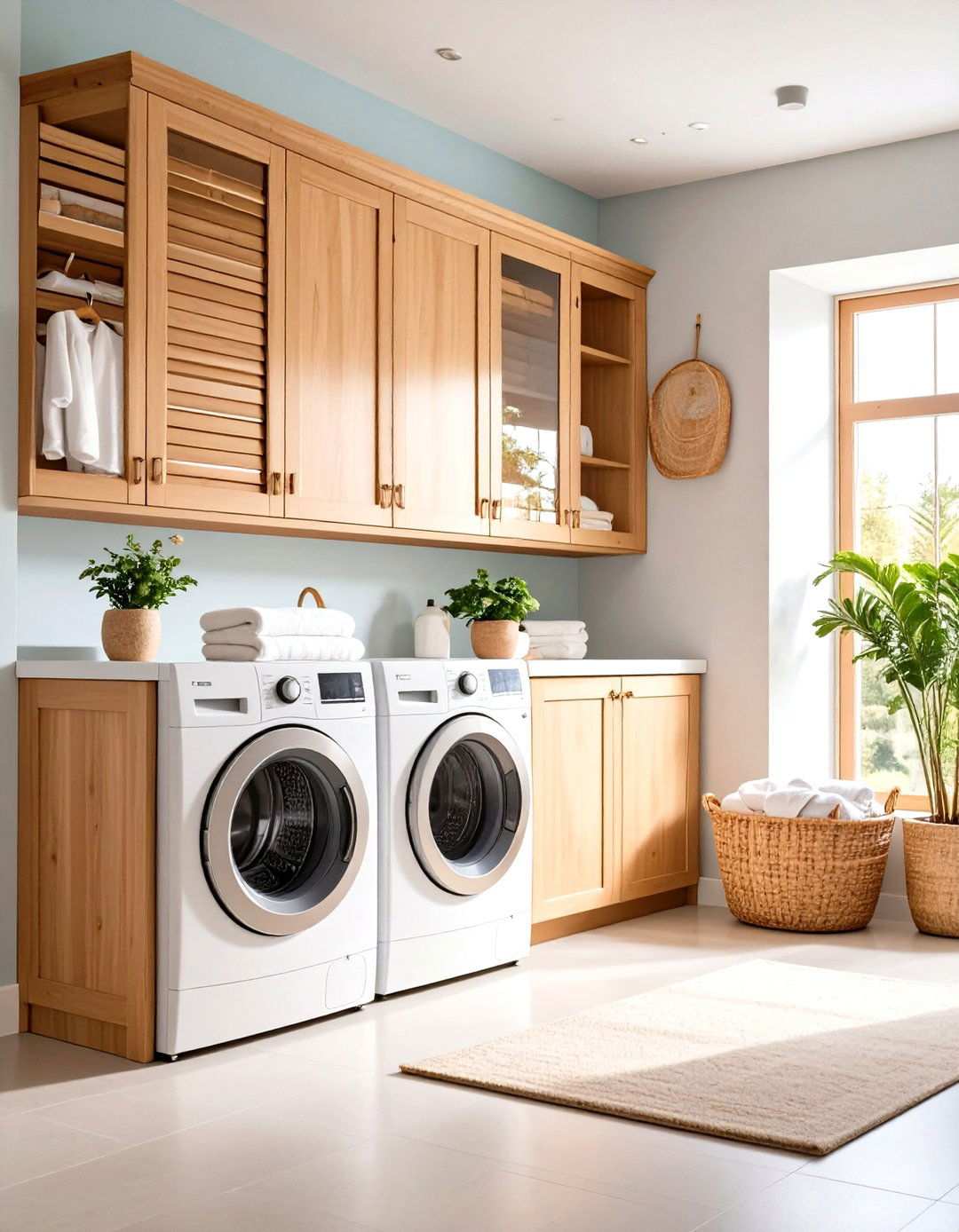 Louvered Door with Natural Ventilation System - 24 Laundry Room Door Ideas