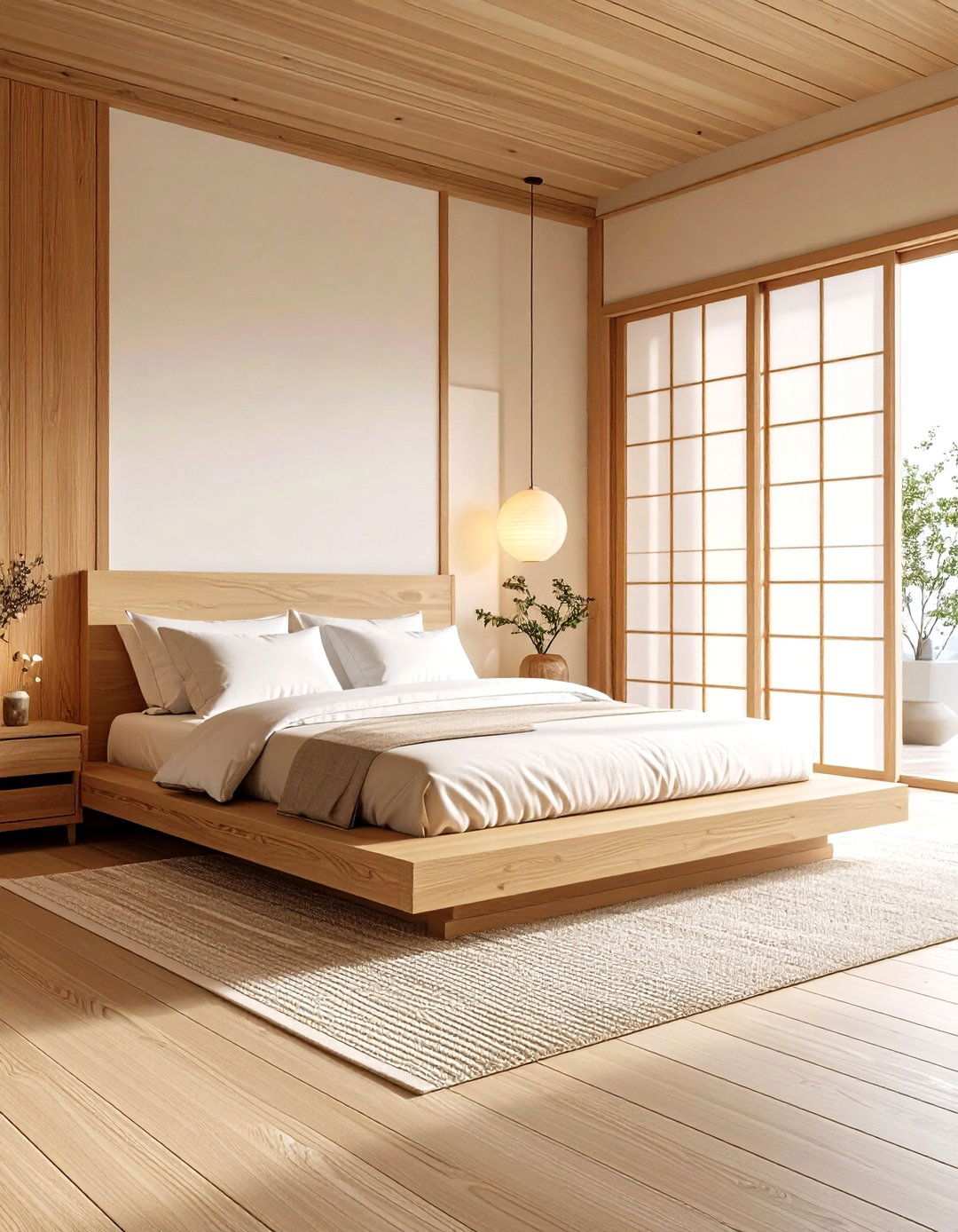Low Profile Platform Bed Design - 24 Japanese Bedroom Design Ideas