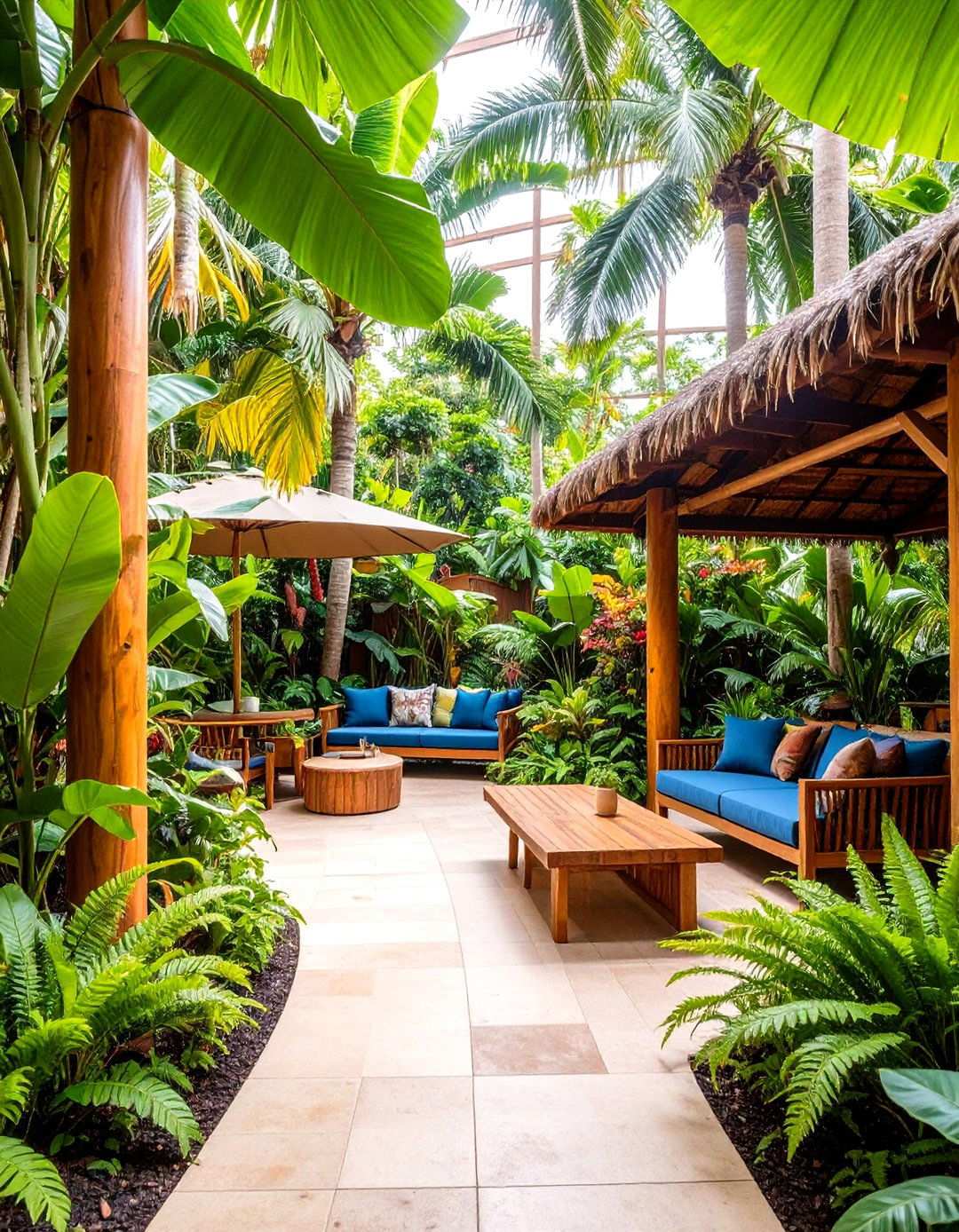 Lush Jungle Canopy Retreat - 24 Tropical Backyard Ideas