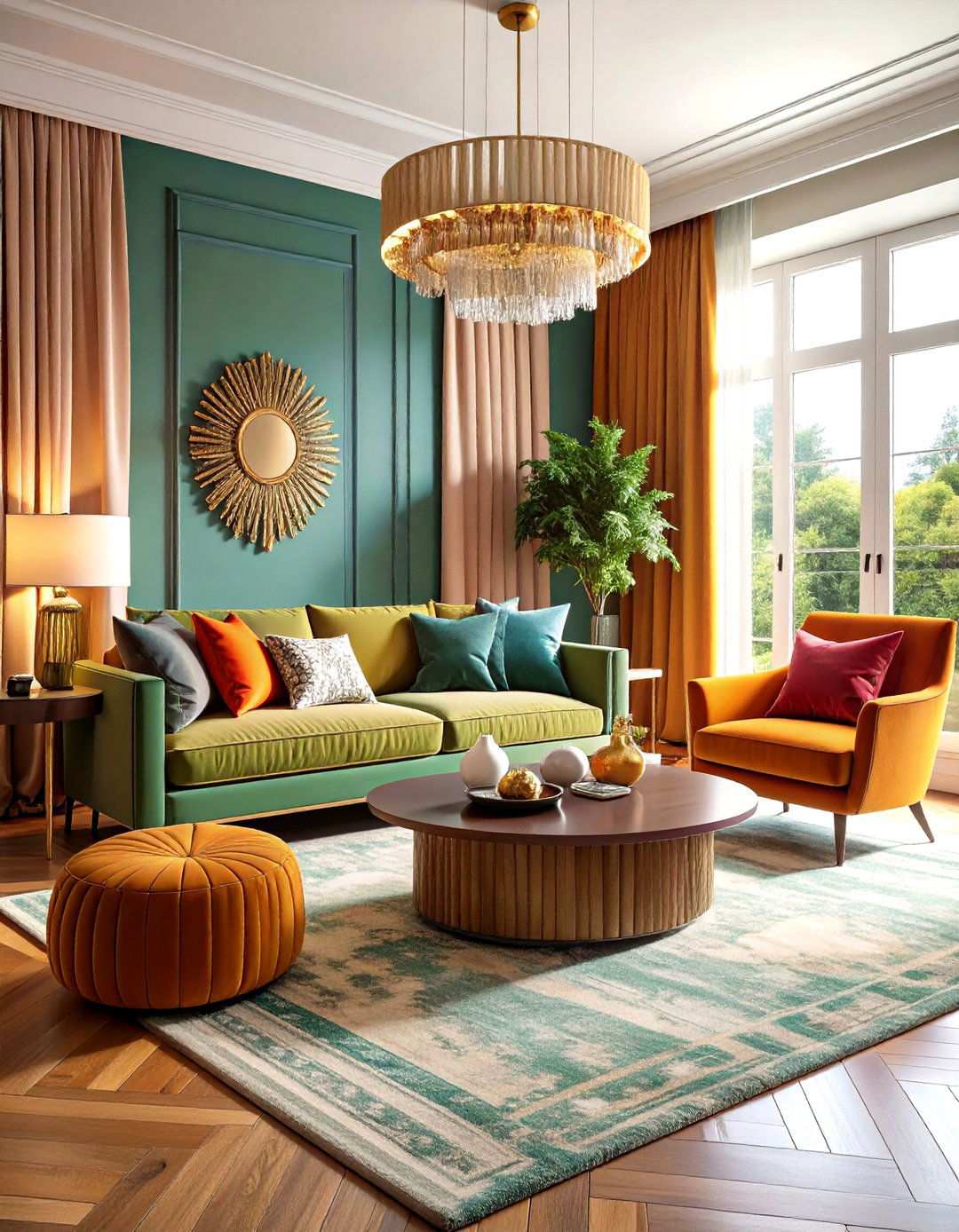 Luxe Fabric Paradise Living Room - 24 Maximalist Living Room Design Ideas